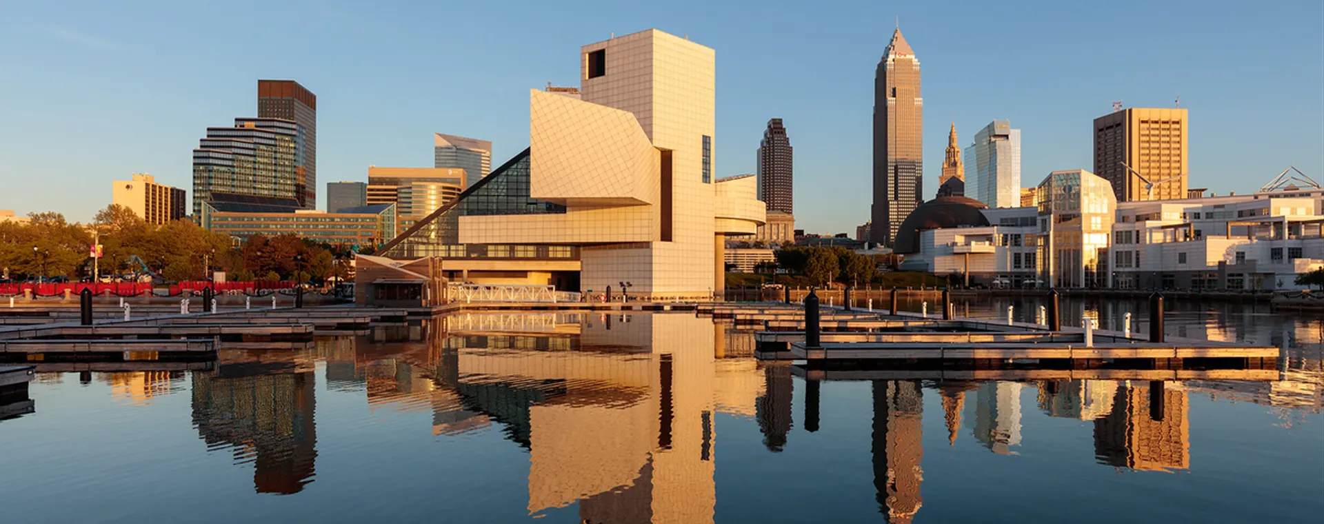 Cleveland waterfront skyline